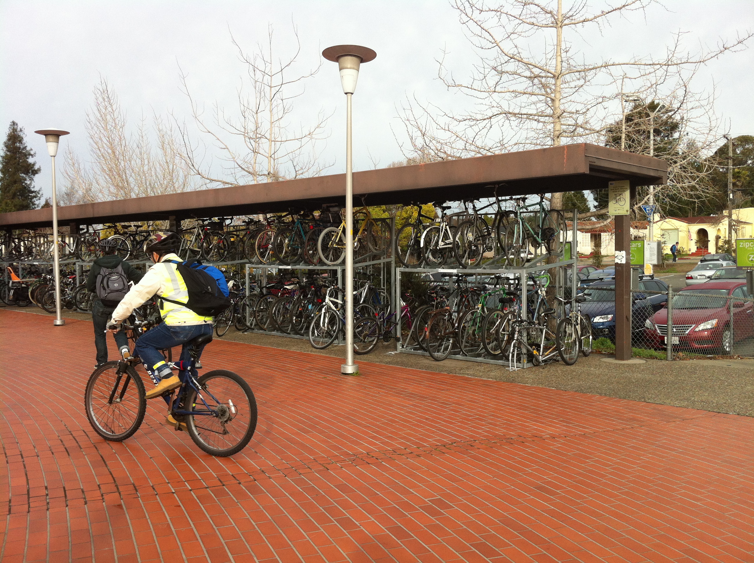 Image of bike racks at North Berkeley