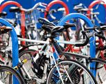bikes on bike rack