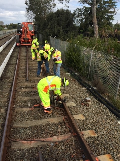 Rail work between Union City and South Hayward