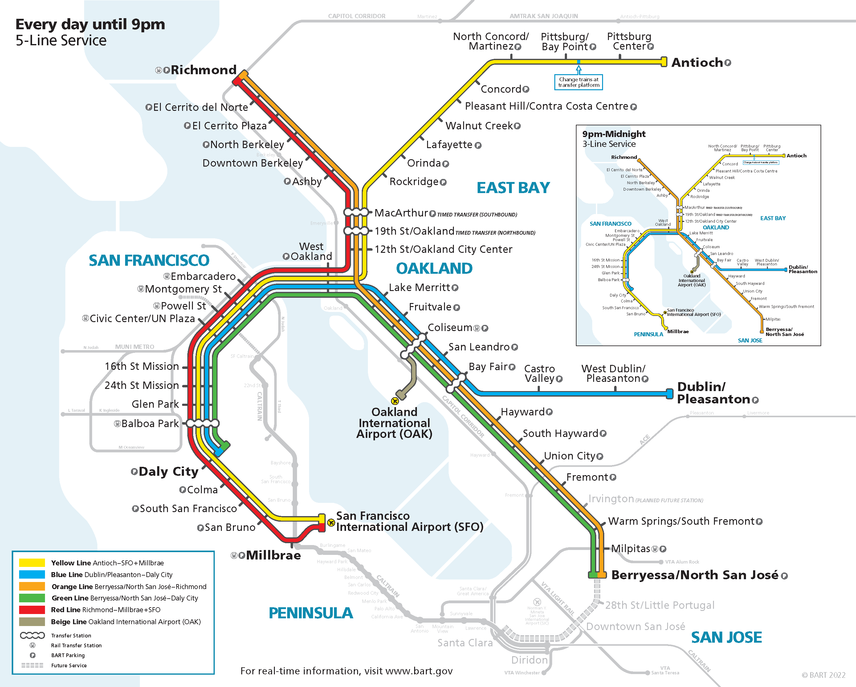 BART map as of Feb 14 2022 