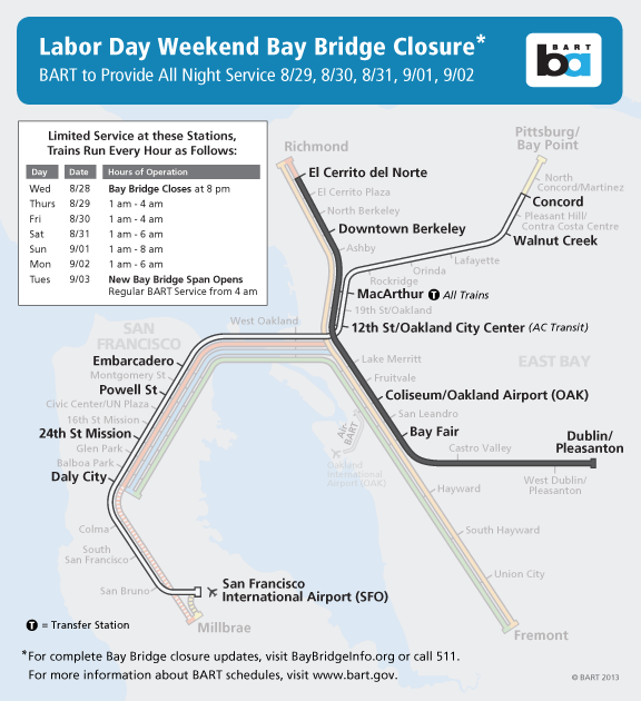 map of stations served and schedule