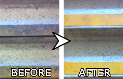 Stairs cleaning before and after