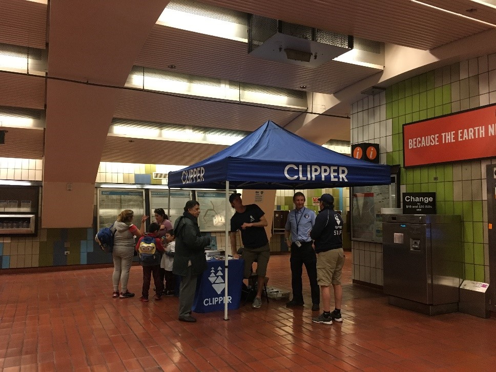 February Clipper outreach event at 16th St./Mission Station