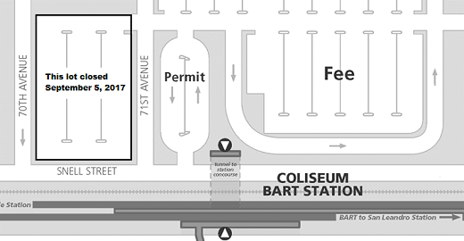 Map of closed lot