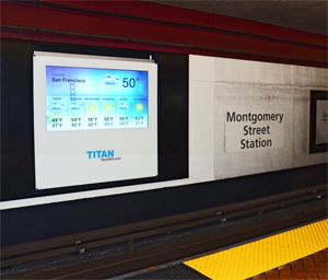 Pilot digital screen at Montgomery Station