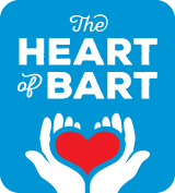 Heart of BART graphic treatment - hands holding heart