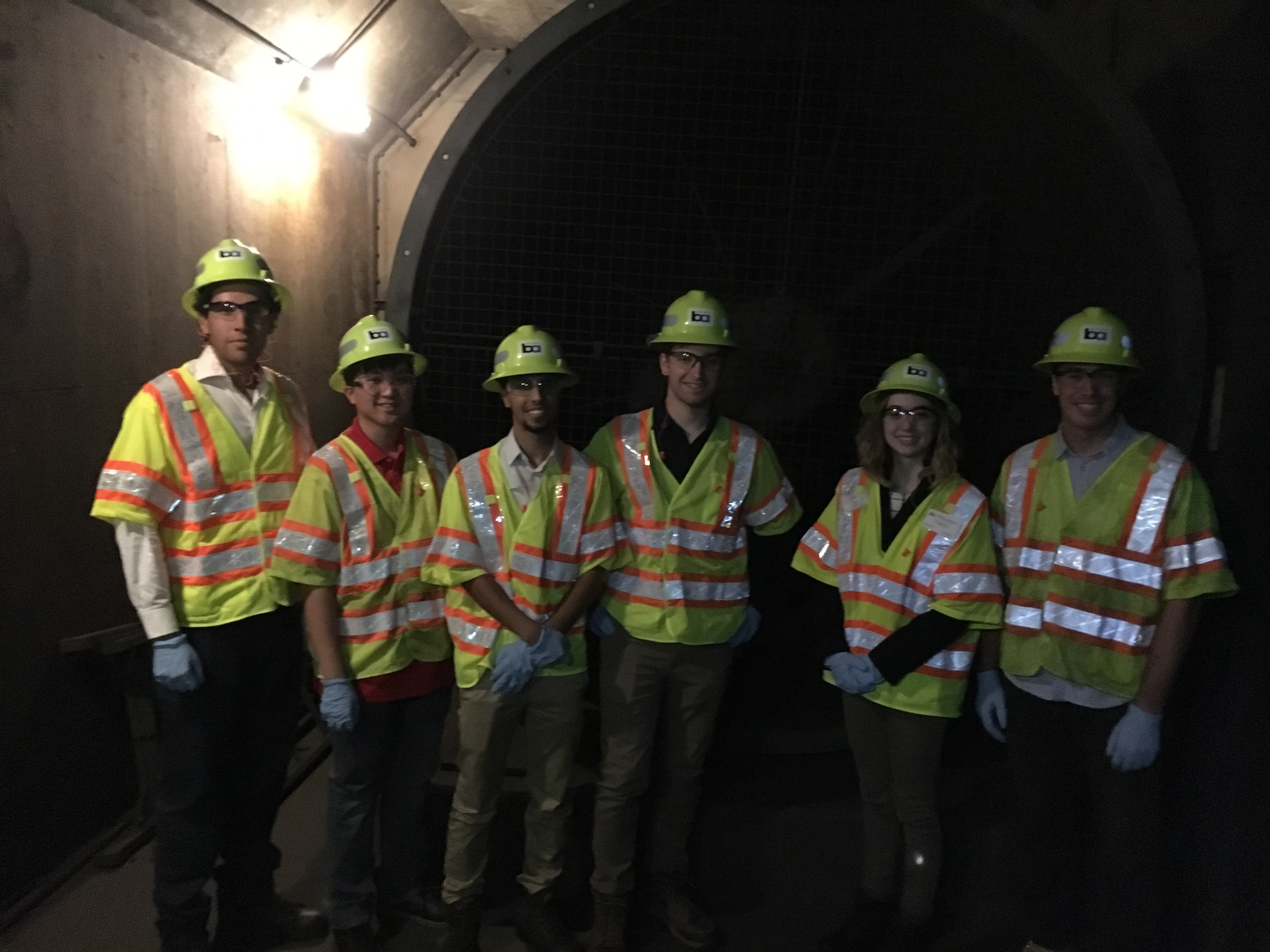 Students on a site visit 