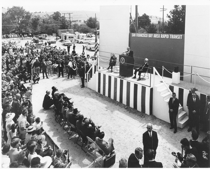 Lyndon B Johnson BART Groundbreaking 1964