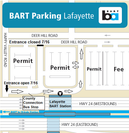 Map of parking at Lafayette