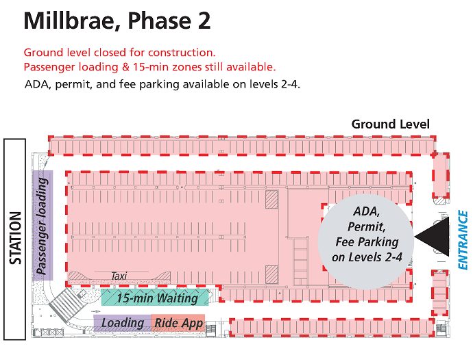 Millbrae Parking Garage Map Phase 2
