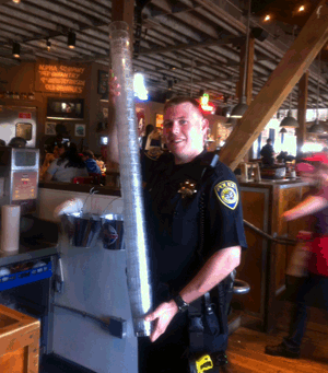 BART PD officer at Tip-A-Cop Night