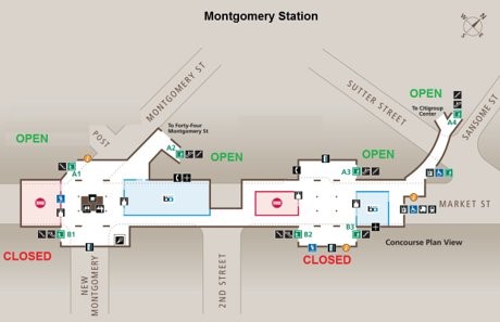 Montgomery Station entrance closure