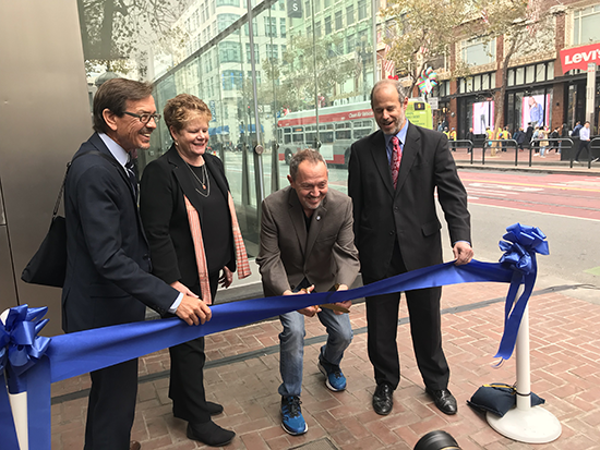 Ribbon cutting for Market Street canopy