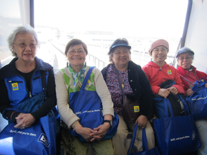 Senior citizens on AirTrain at SFO