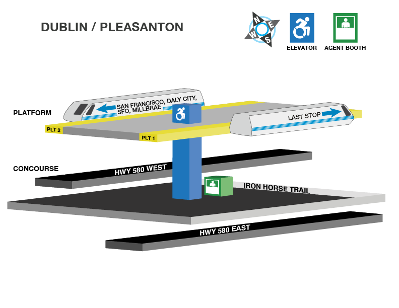 Dublin/Pleasanton station accessible path