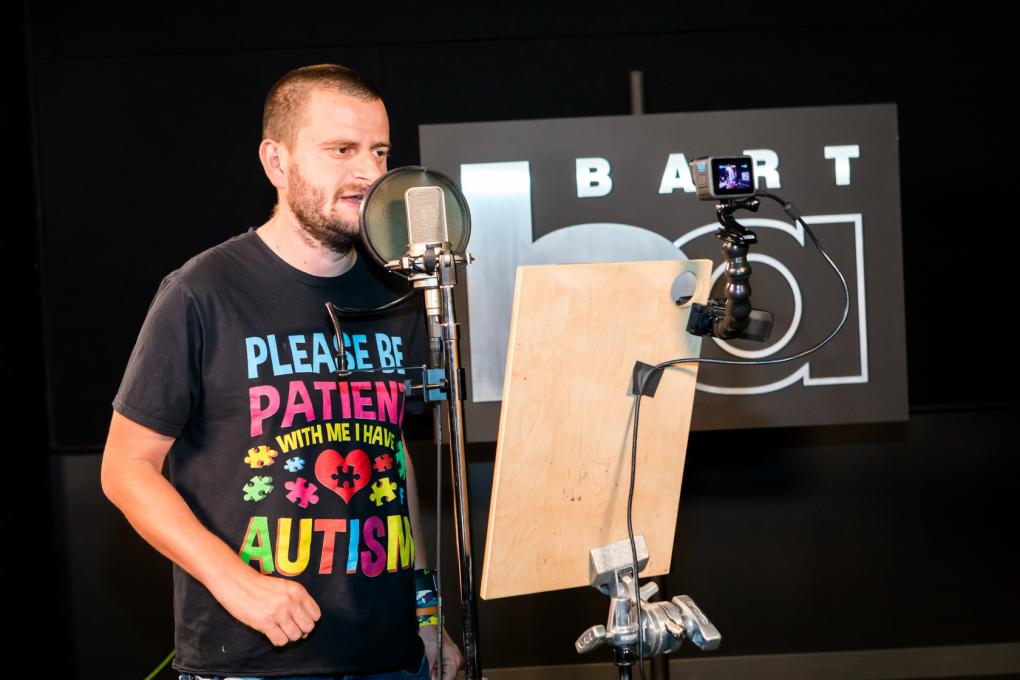 Photos from BART's Autism Transit Project recording session