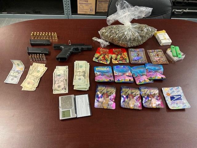 seized gun and related items