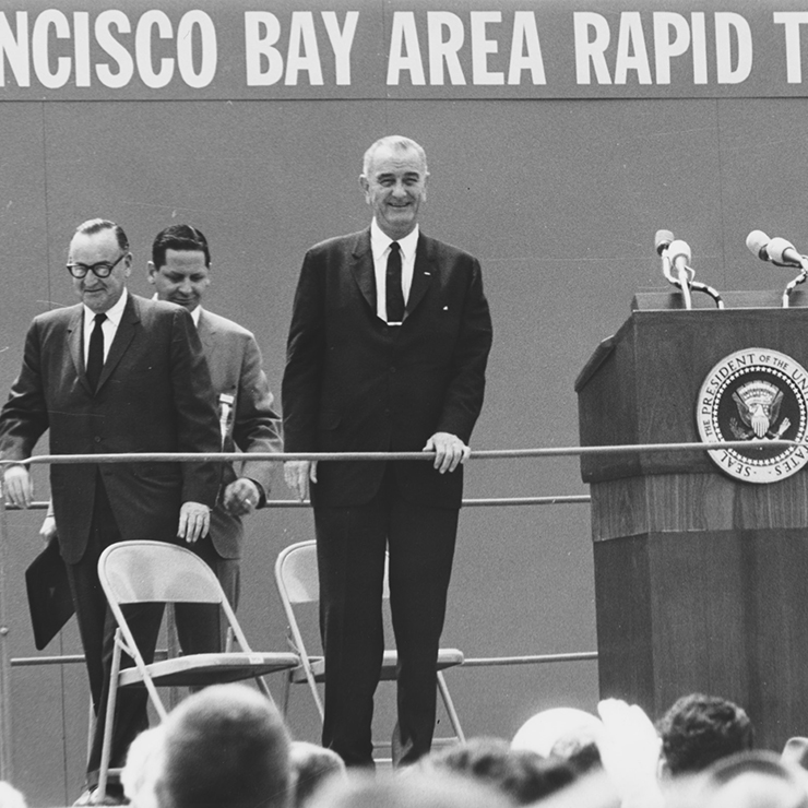 Lyndon Johnson at BART Groundbreaking Ceremony