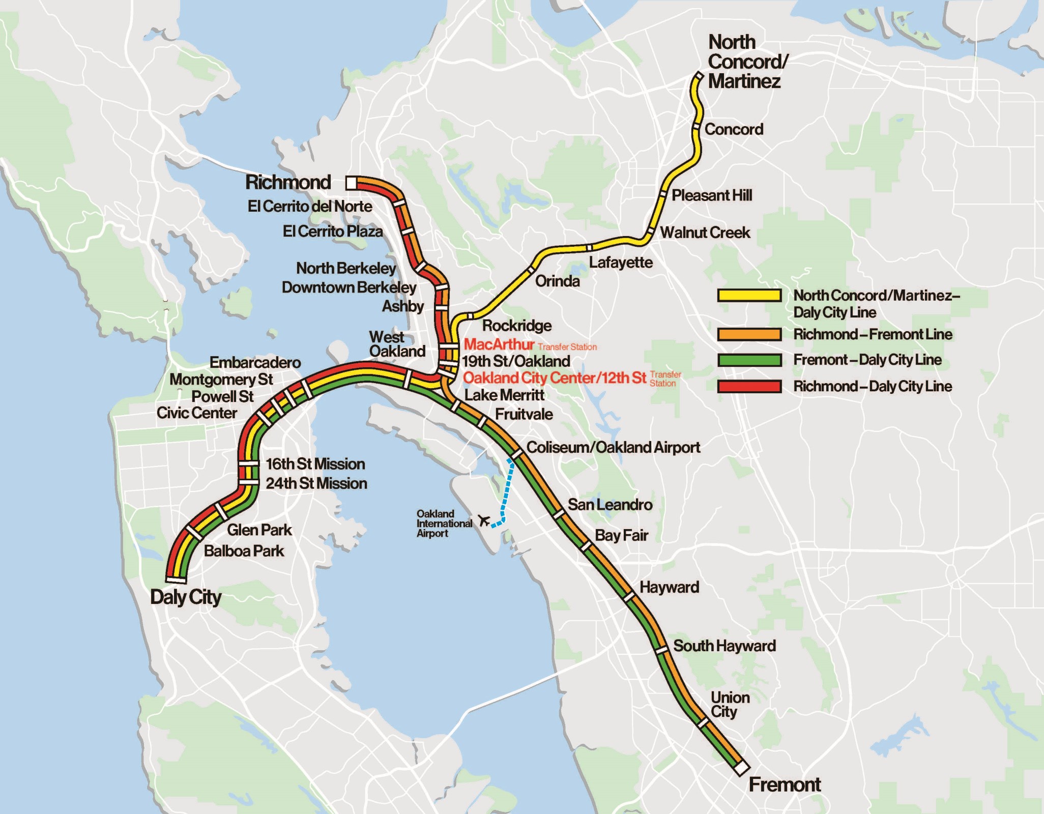 BART Map - 1995