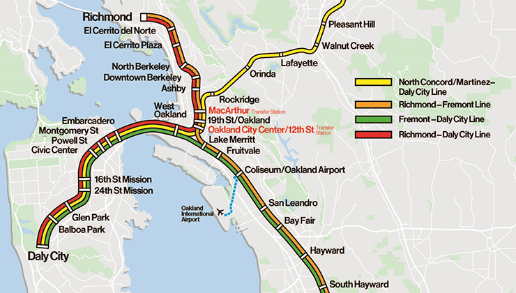 BART Map - 1995