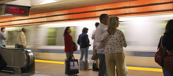 Commuters Waiting for BART