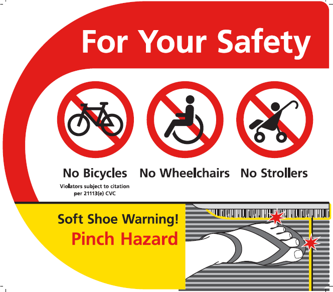 Escalator Warning Sign