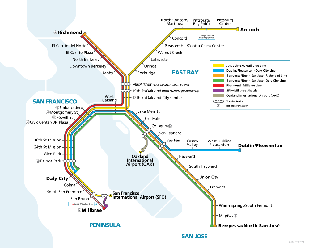 System Map - Weekday/Saturday Service