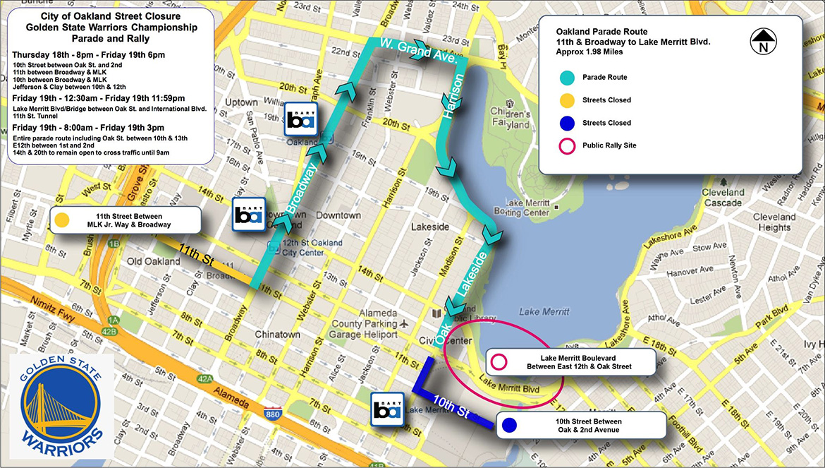 parade route for warriors