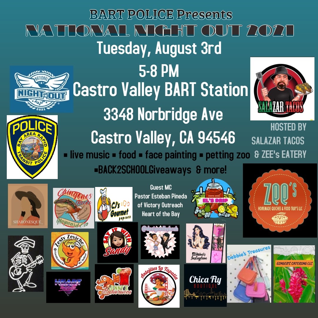 August 3, 2021 Castro Valley BART National Night Out