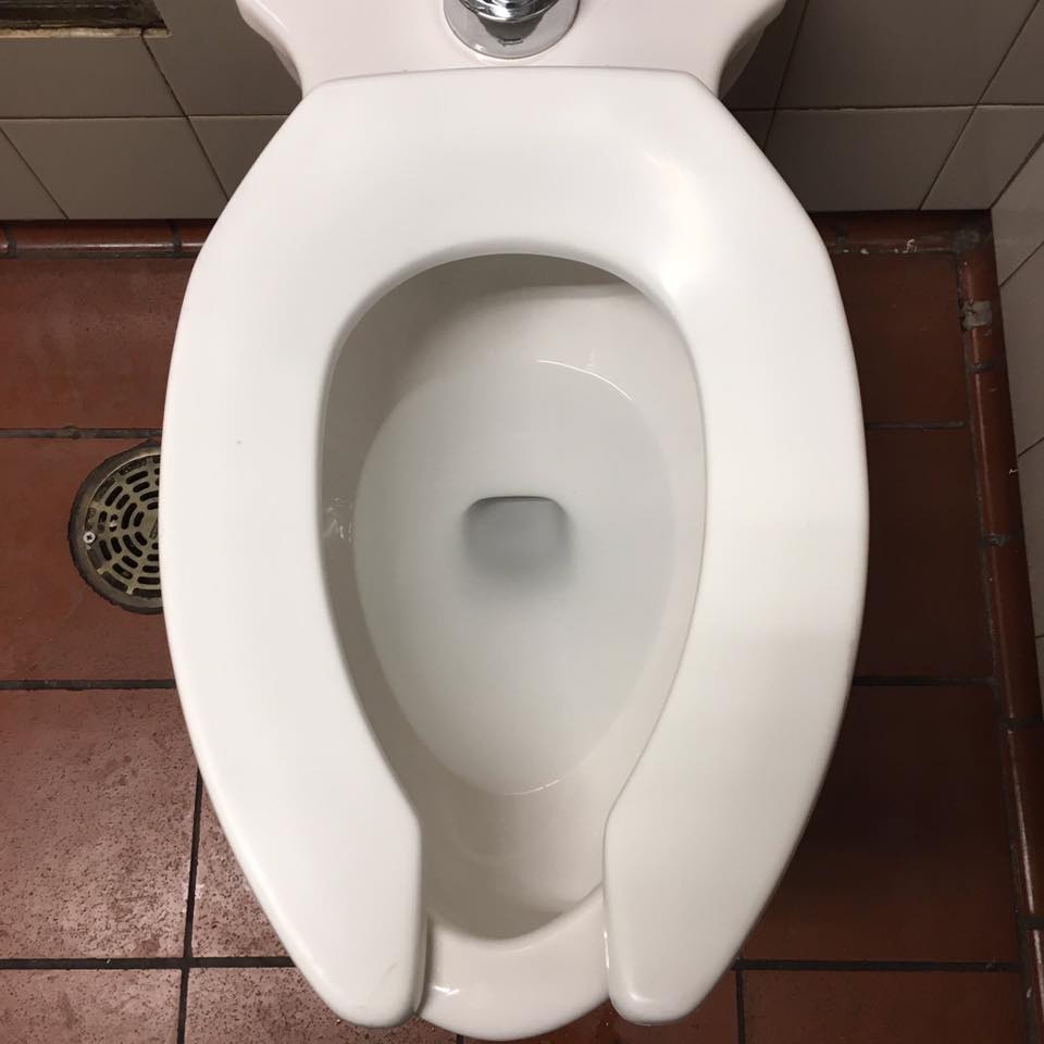 Toilet at Bay Fair restroom