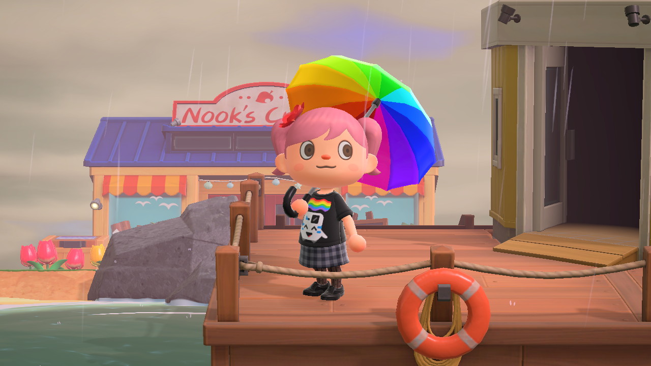 BART pride shirt on Animal Crossing 