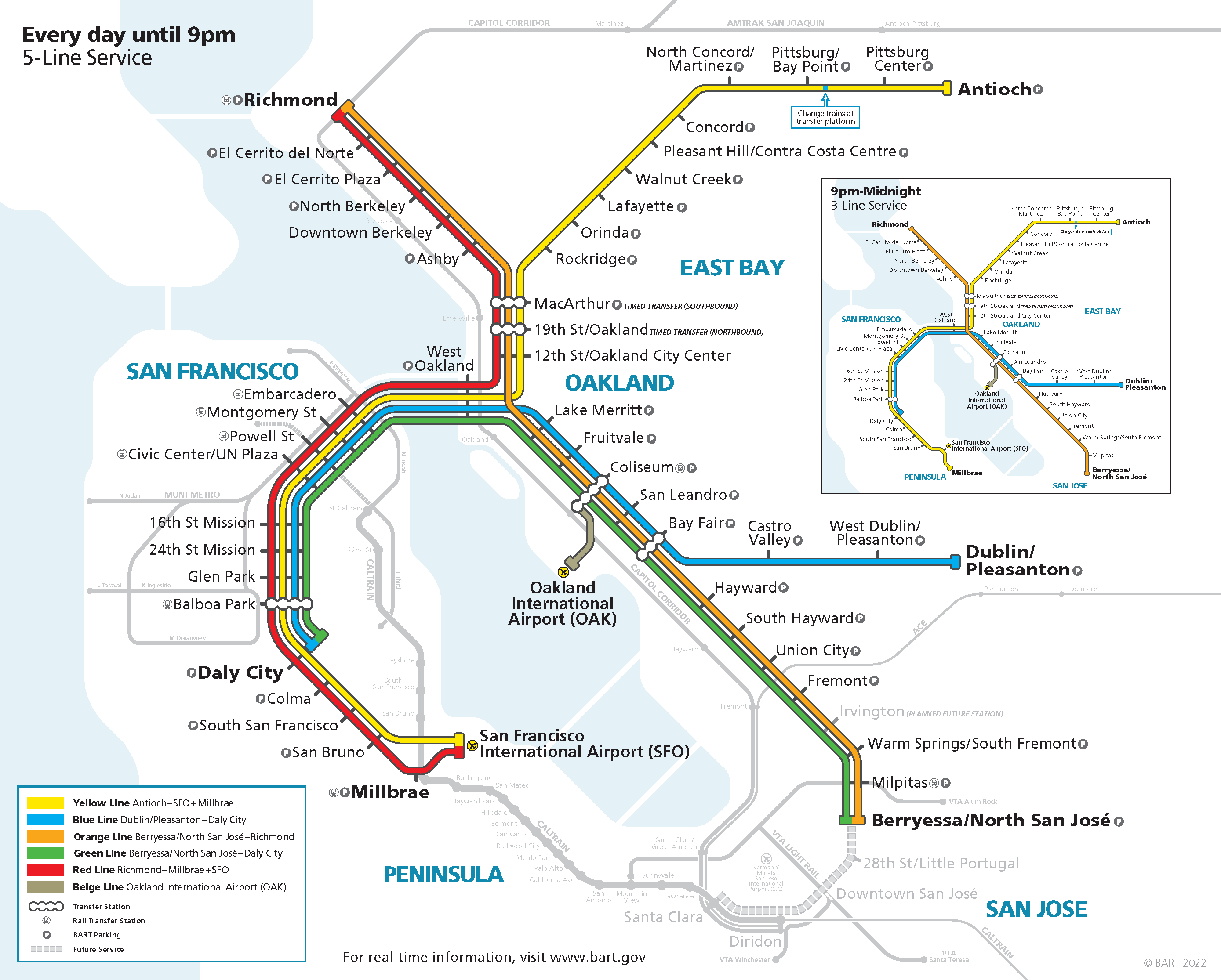 BART schedule change begins 2/14/22, extending service to midnight on  Sundays