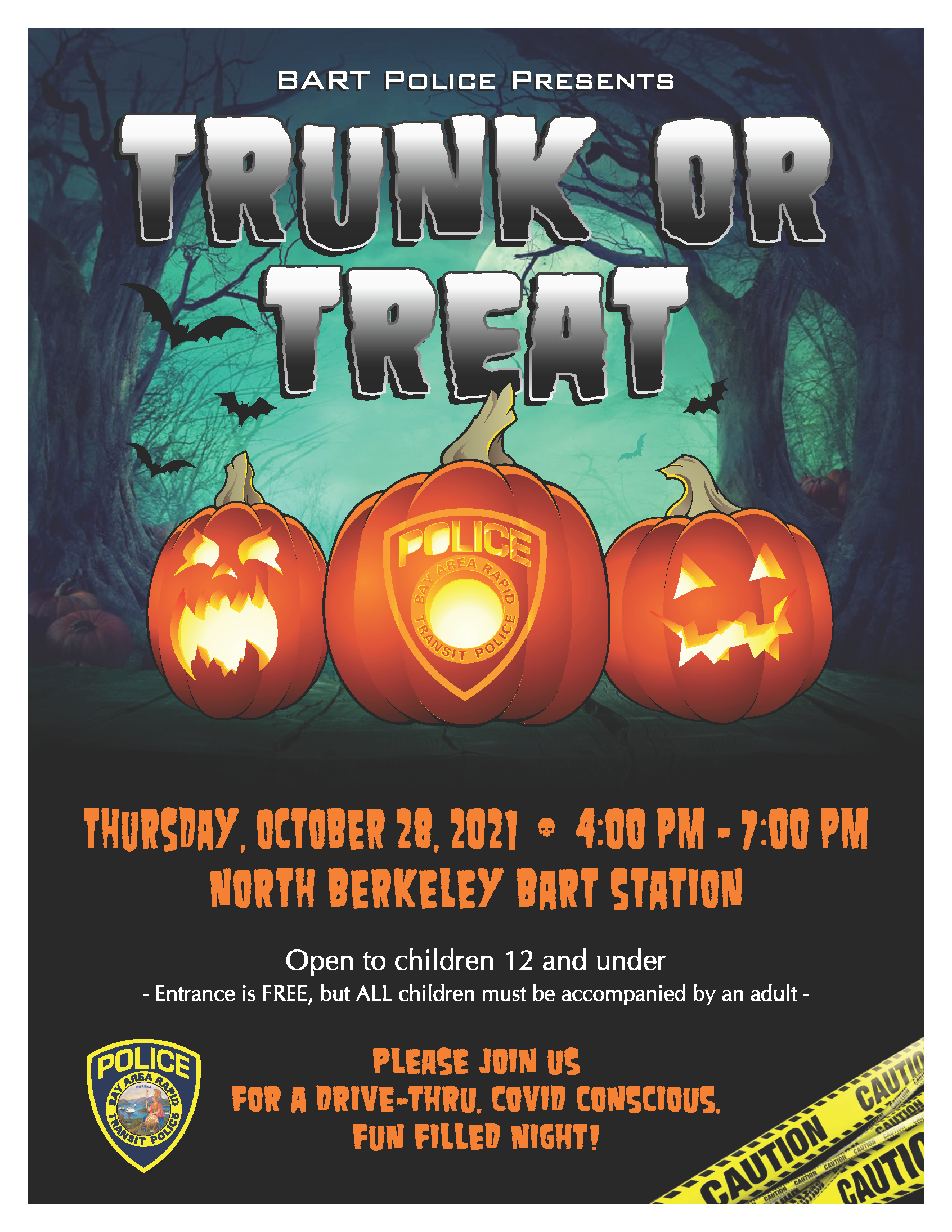 Trunk or Treat at North Berkeley BART Station 10/28 4-7pm
