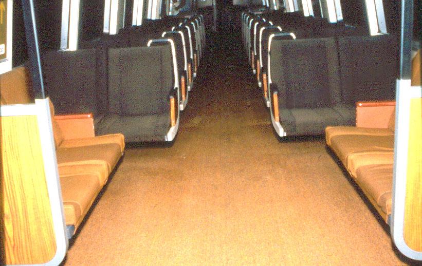Before the C2 cars arrived in the 1990s, BART’s interior color scheme was a drab brown and orange and trains had woolen upholste