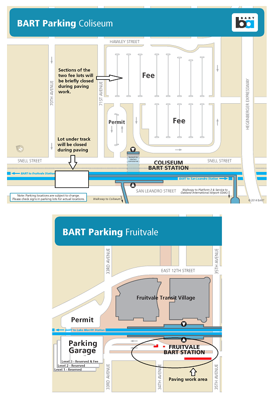 Fruitvale and Coliseum parking