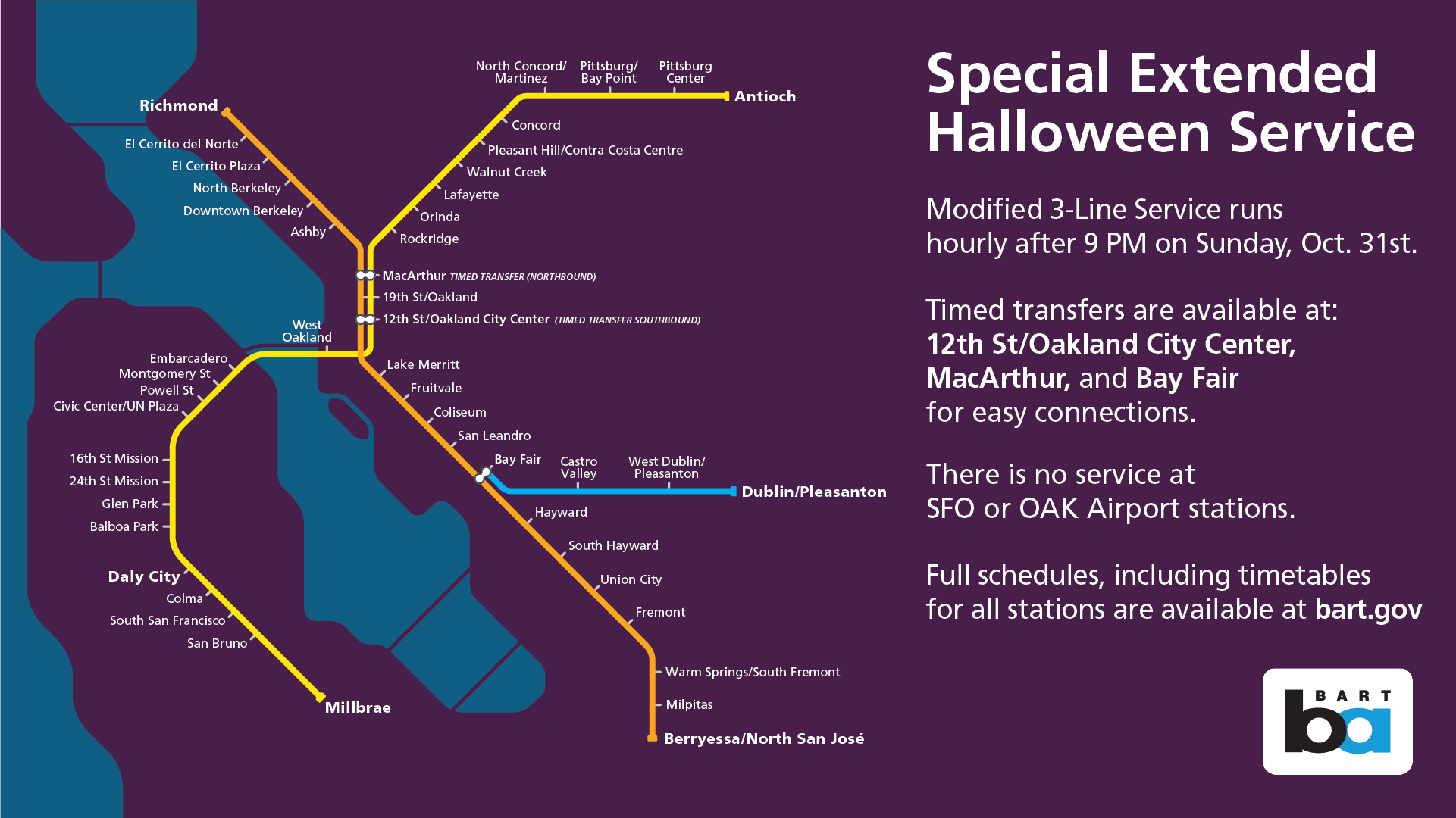 Special Extended Halloween Service