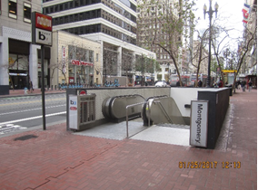 Street view of Montgomery escalator