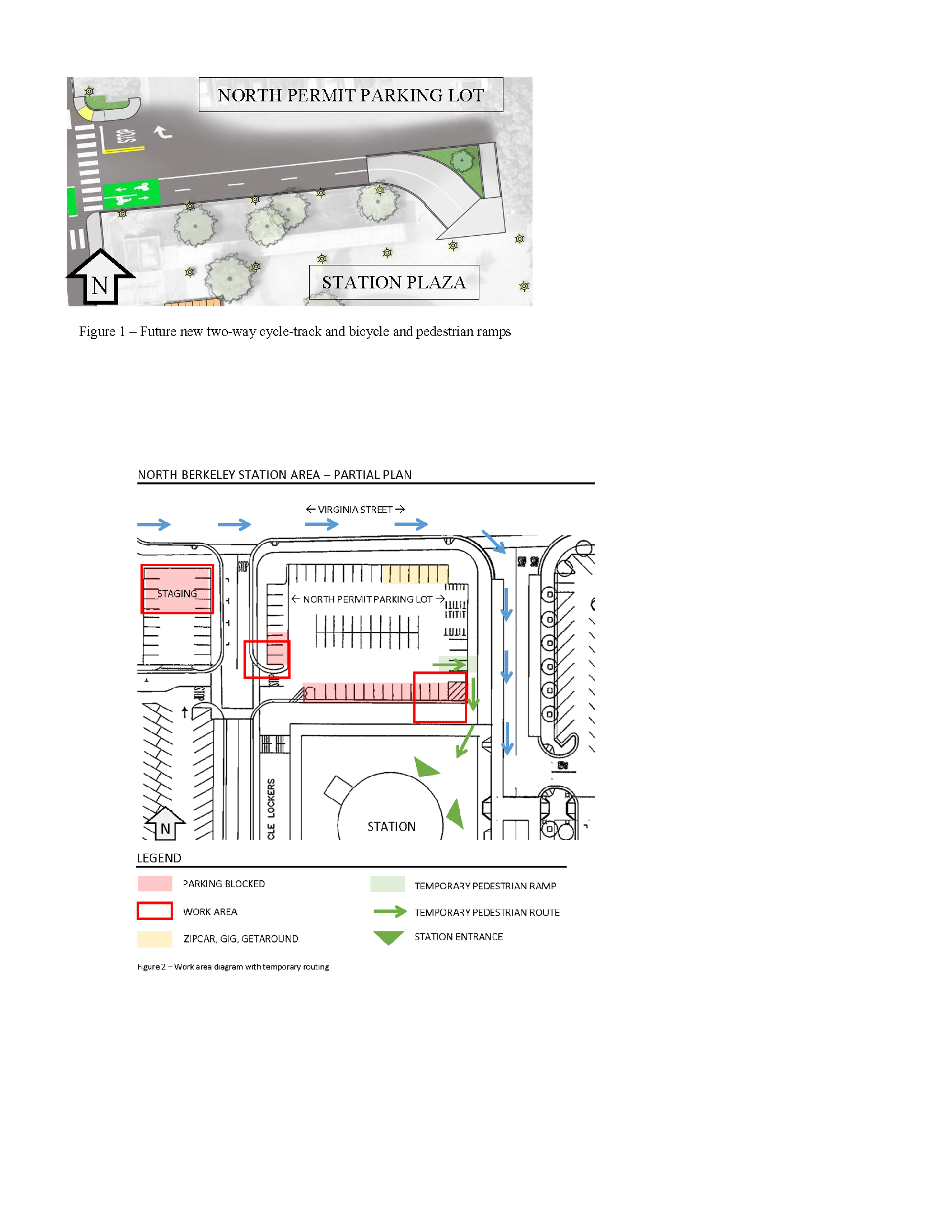 North Berkeley Station parking lot changes during improvement project