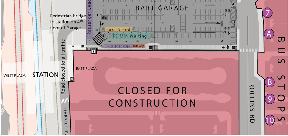 Millbrae Station parking and access changes