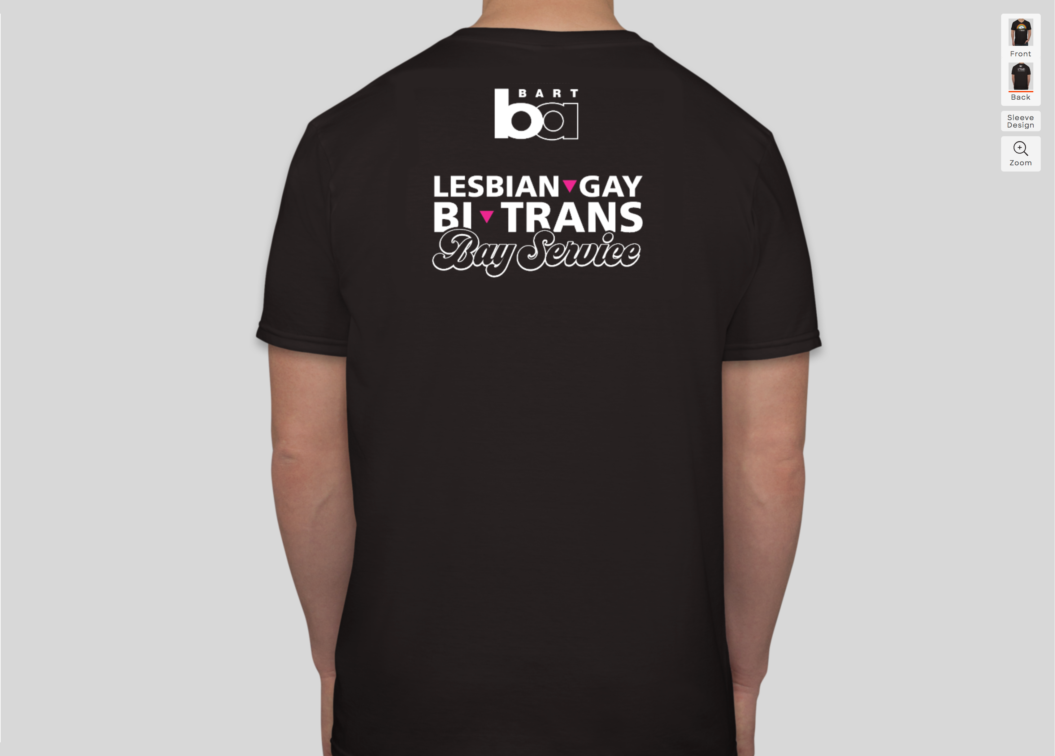 The back of the 2019 Pride shirt. 