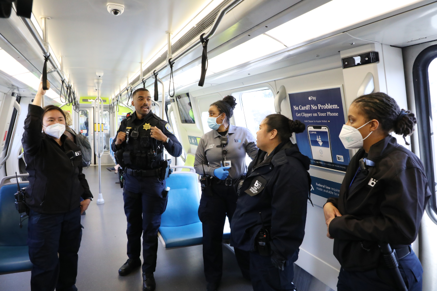 BART's Crisis Intervention Specialists joined the ride-along from Orinda Station to Pittsburg/Bay Point.