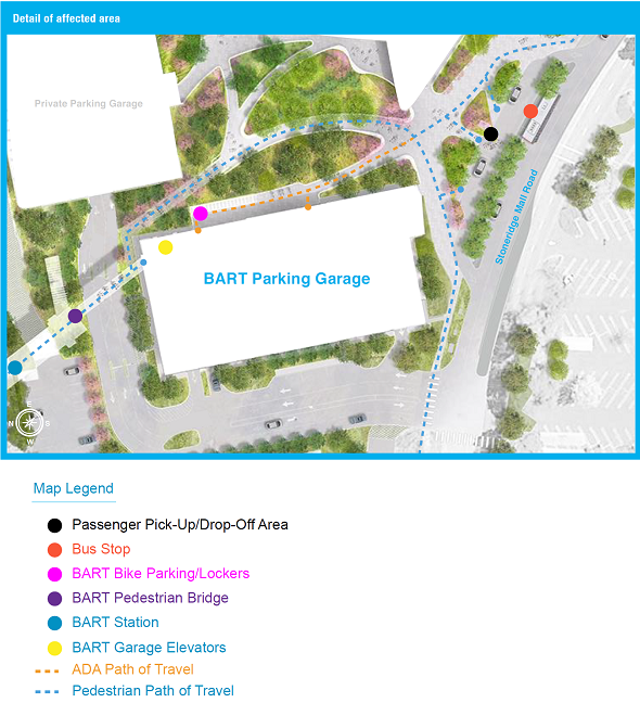 Map of West Dublin/Pleasanton Access