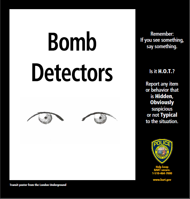 Bomb detector, vigilance car card