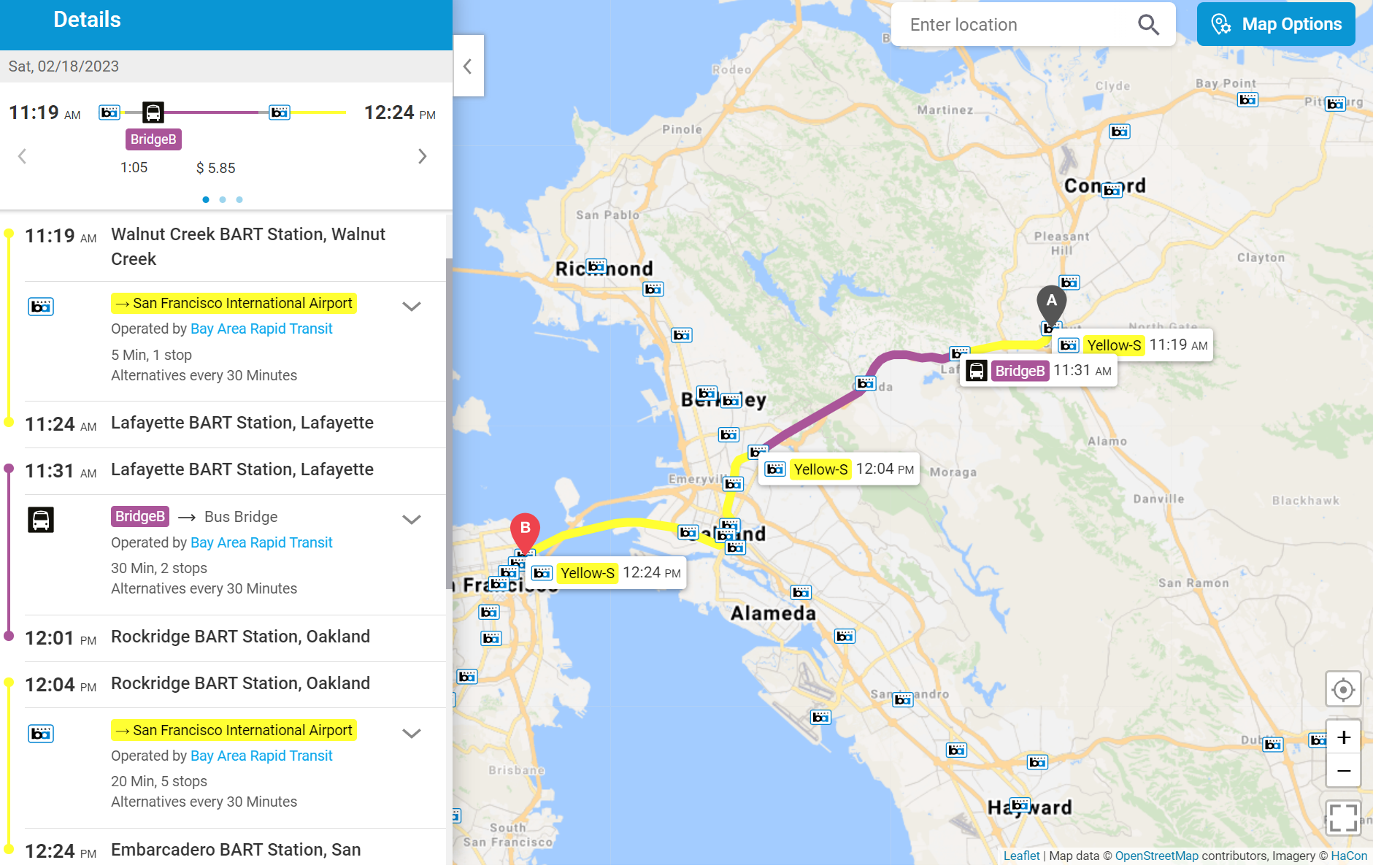 trip planner example