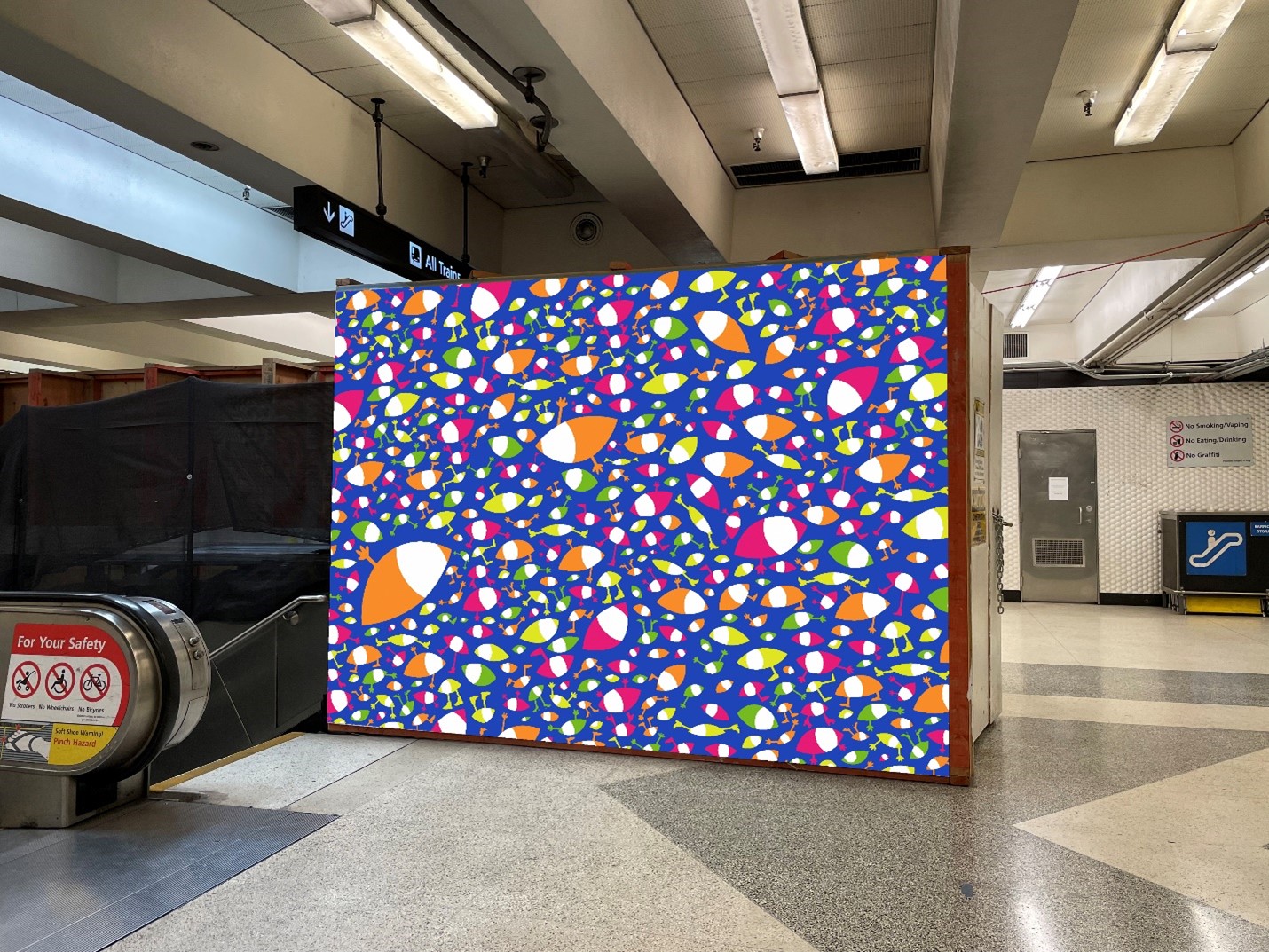 Local art students invigorate Market Street BART stations with colorful designs