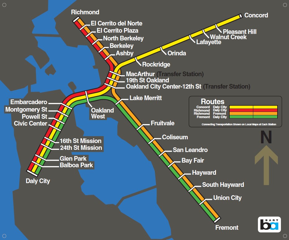 The original BART map