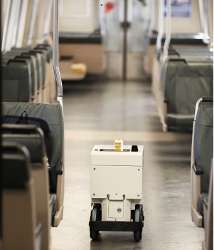 Disinfecting robot test