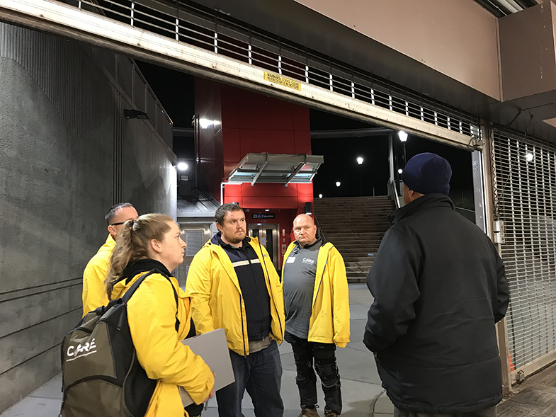 sandoval gives instructions to the team