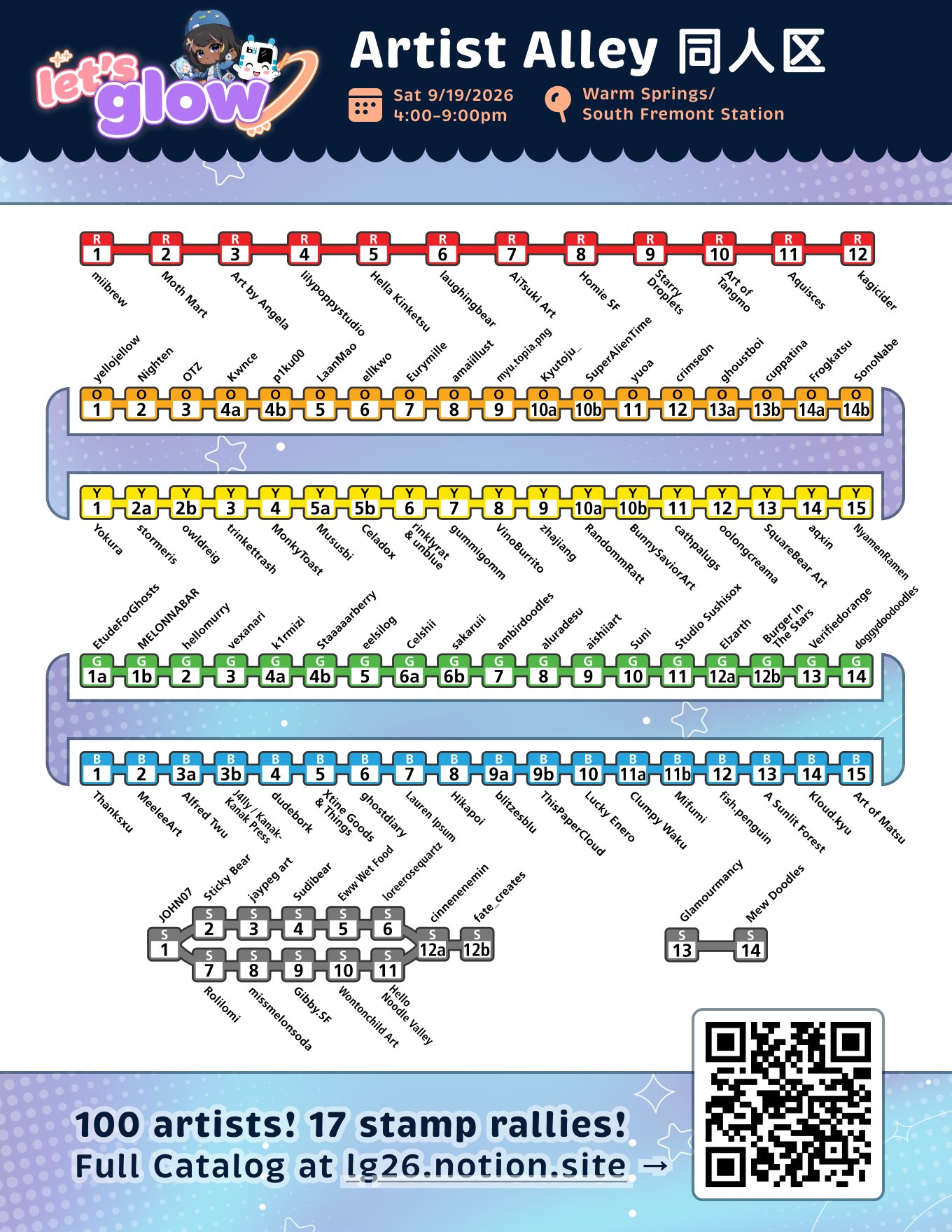 Artist Alley map