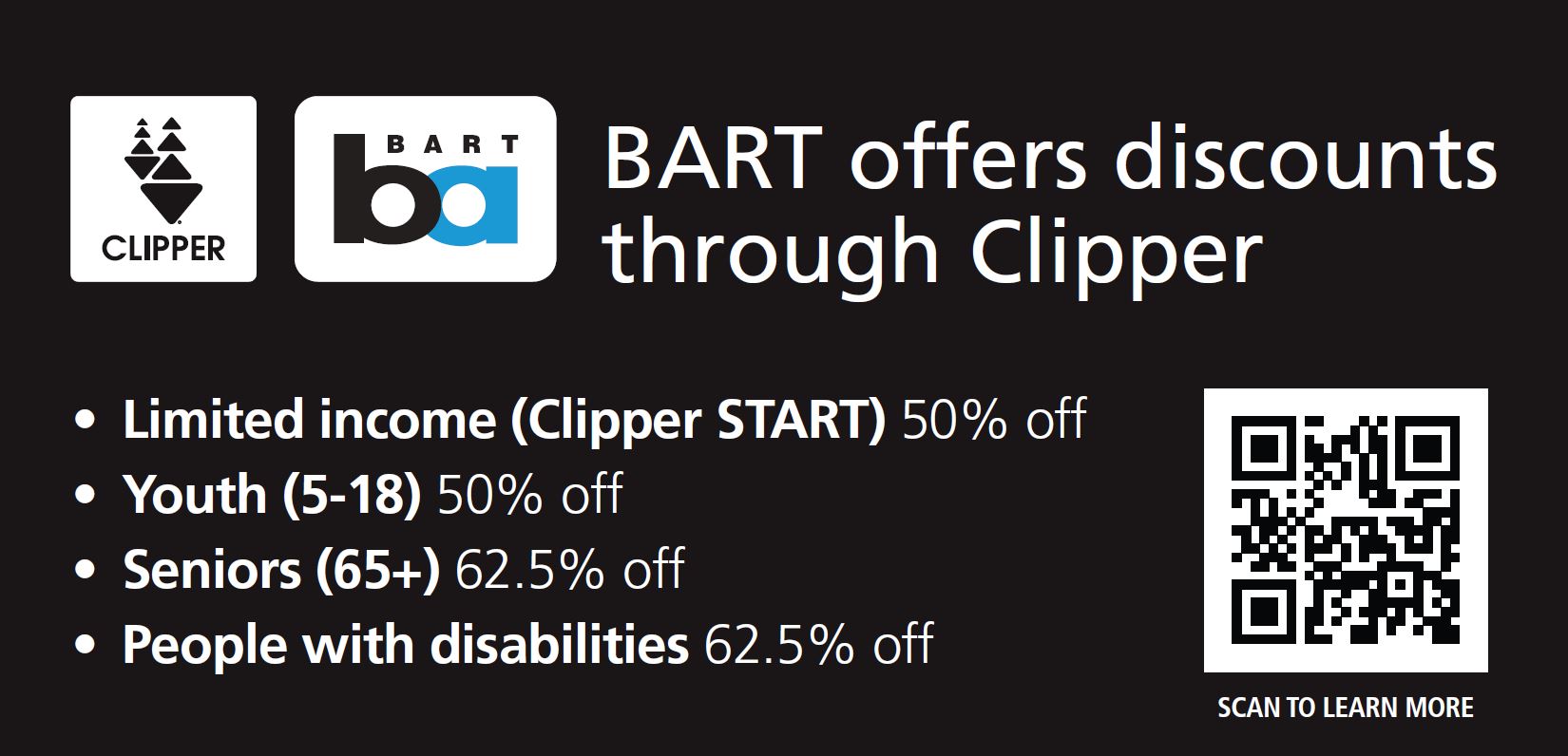 BART offers discounts through Clipper graphic